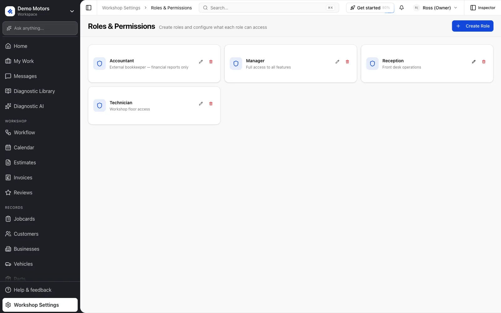 Roles & Permissions.